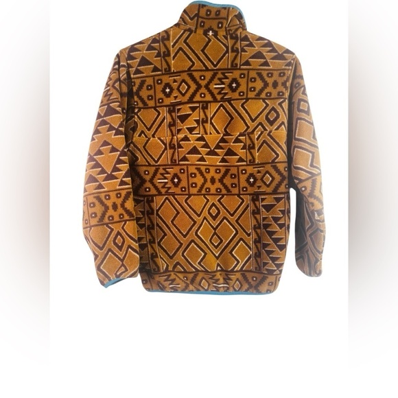 Patagonia Synchilla Snap T Mens Size XS Brown Aztec Montana Siete Fleece Outdoor - Picture 2 of 6